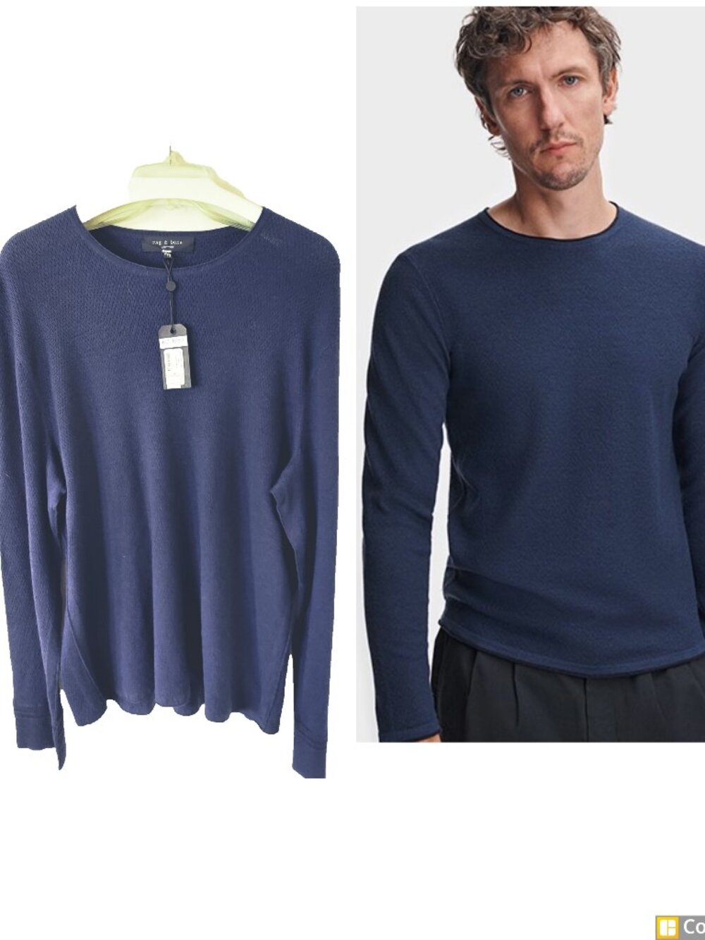 rag & bone Davis Crewneck Sweater SZ XXL